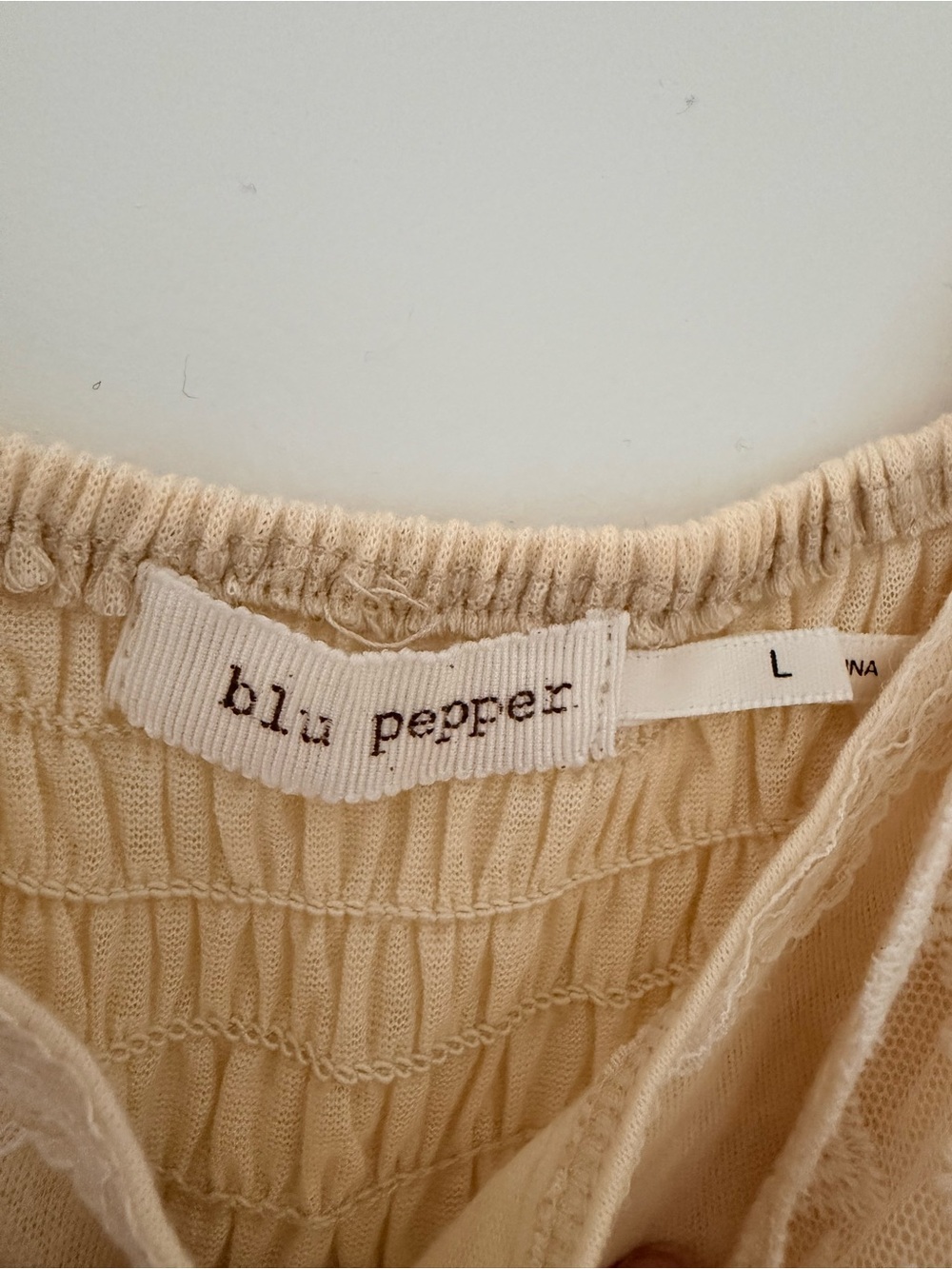 Blu Pepper Cream Lace-Trim Top - Picture 4 of 7